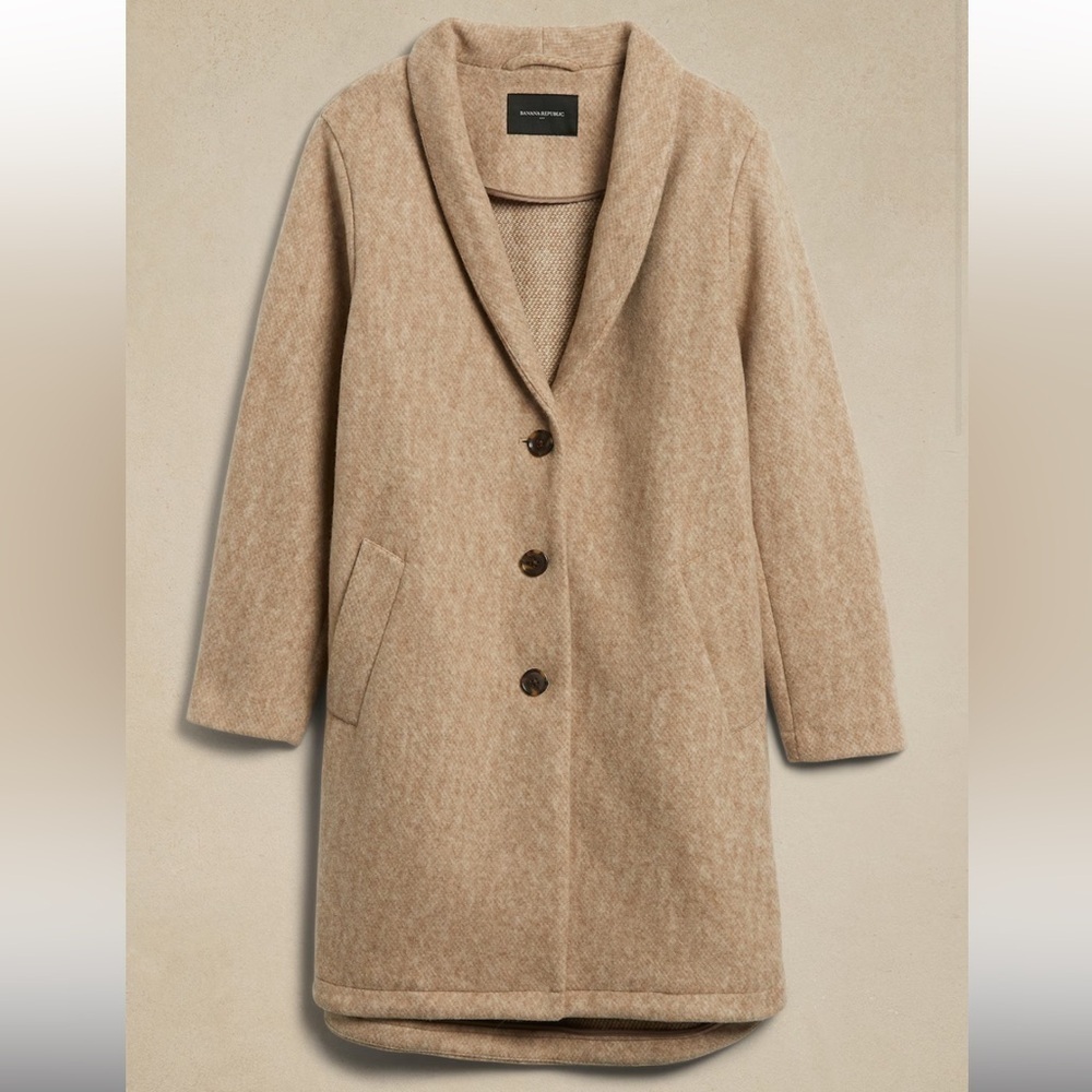Banana Republic Classic Beige Trench Shawl Collar Coat